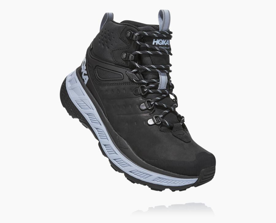 Botas De Montaña Hoka One One Mujer Negros - Stinson Mid Gore-Tex - KIAH08361